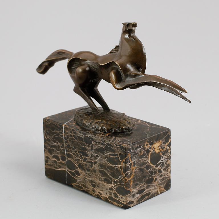 MAX MILO, skulptur, brons, "Galopperande hingst", signerad.