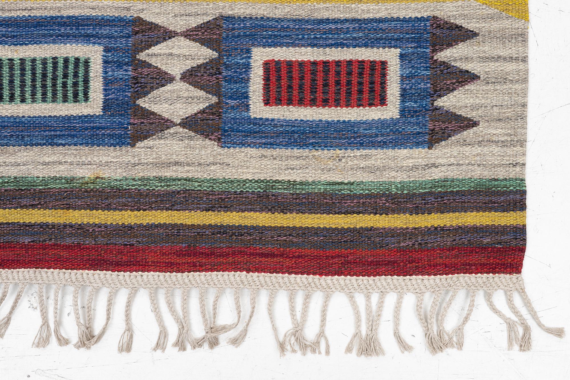 Rug, flat weave, approx. 244 x 157 cm.