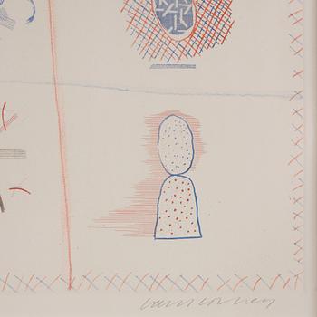 David Hockney, "Franco-American Mail", from: "The Blue Guitar".