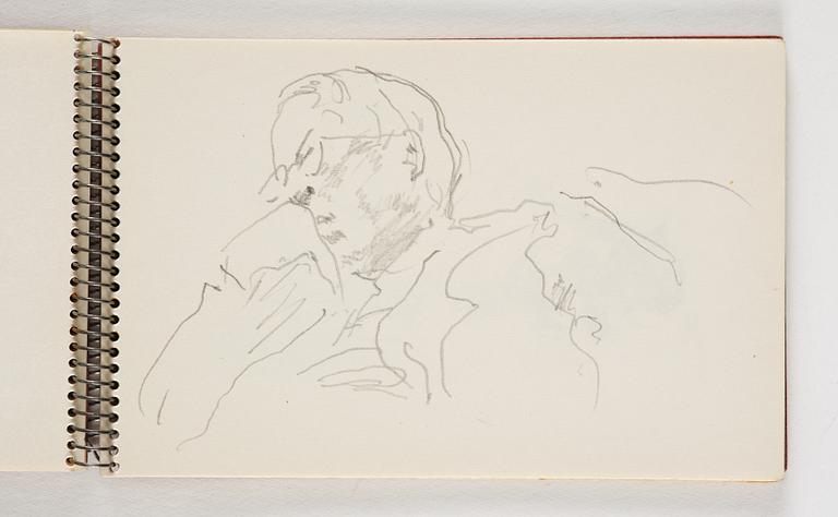 Lotte Laserstein, 10 små skissblock med teckningar.