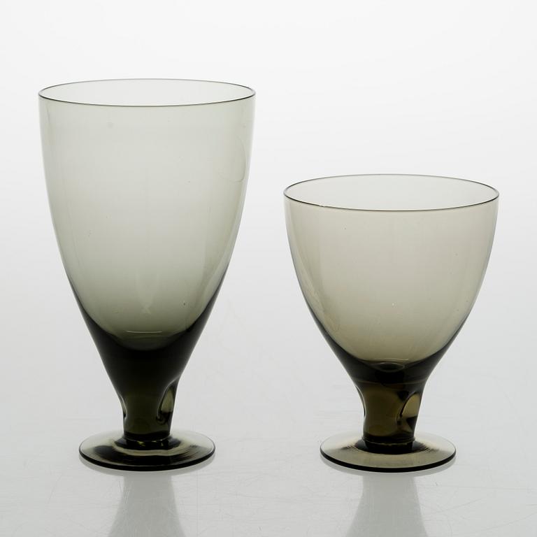 Gunnel Nyman, dricksglass, 7 st, modell "GN 46" Nuutajärvi Notsjö. Formgiven 1948.
