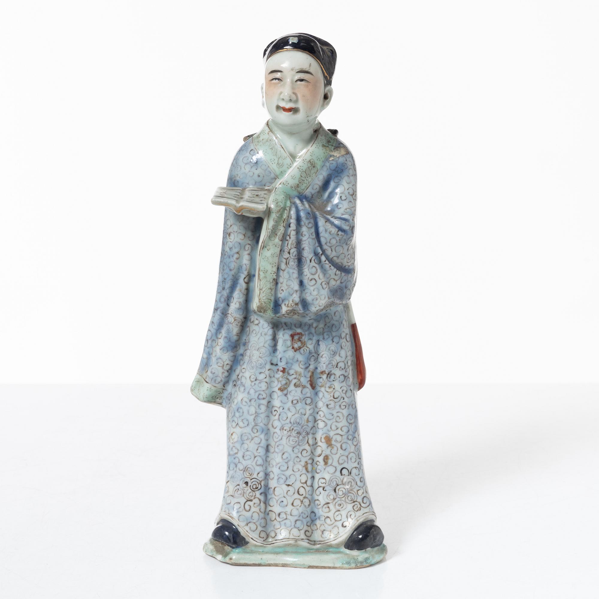 Figurin, porslin, Kina, sen Qingdynasti.
