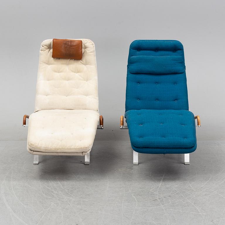 Dux design office, a pair of 'Fenix' lounge chairs, Dux AB, 1967-68.