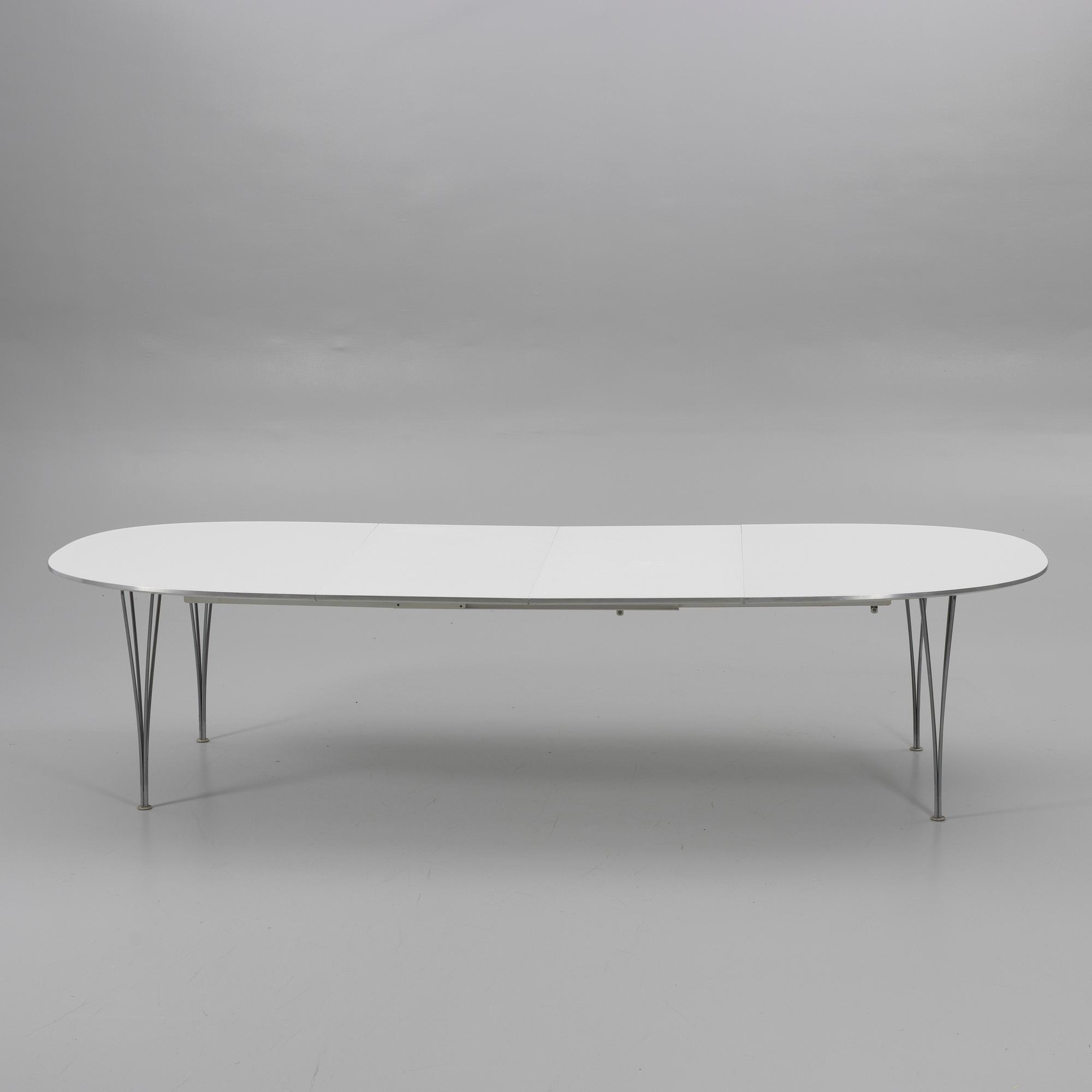 Bruno Mathsson, & Piet Hein, matbord, "Superelips", Fritz Hansen, Danmark, 1987.