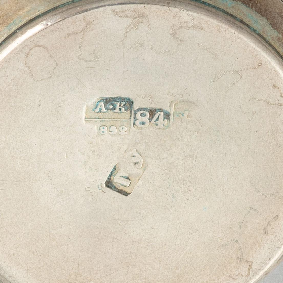 Bägare samt kalk, silver, Ryssland, 1800-talets andra hälft.