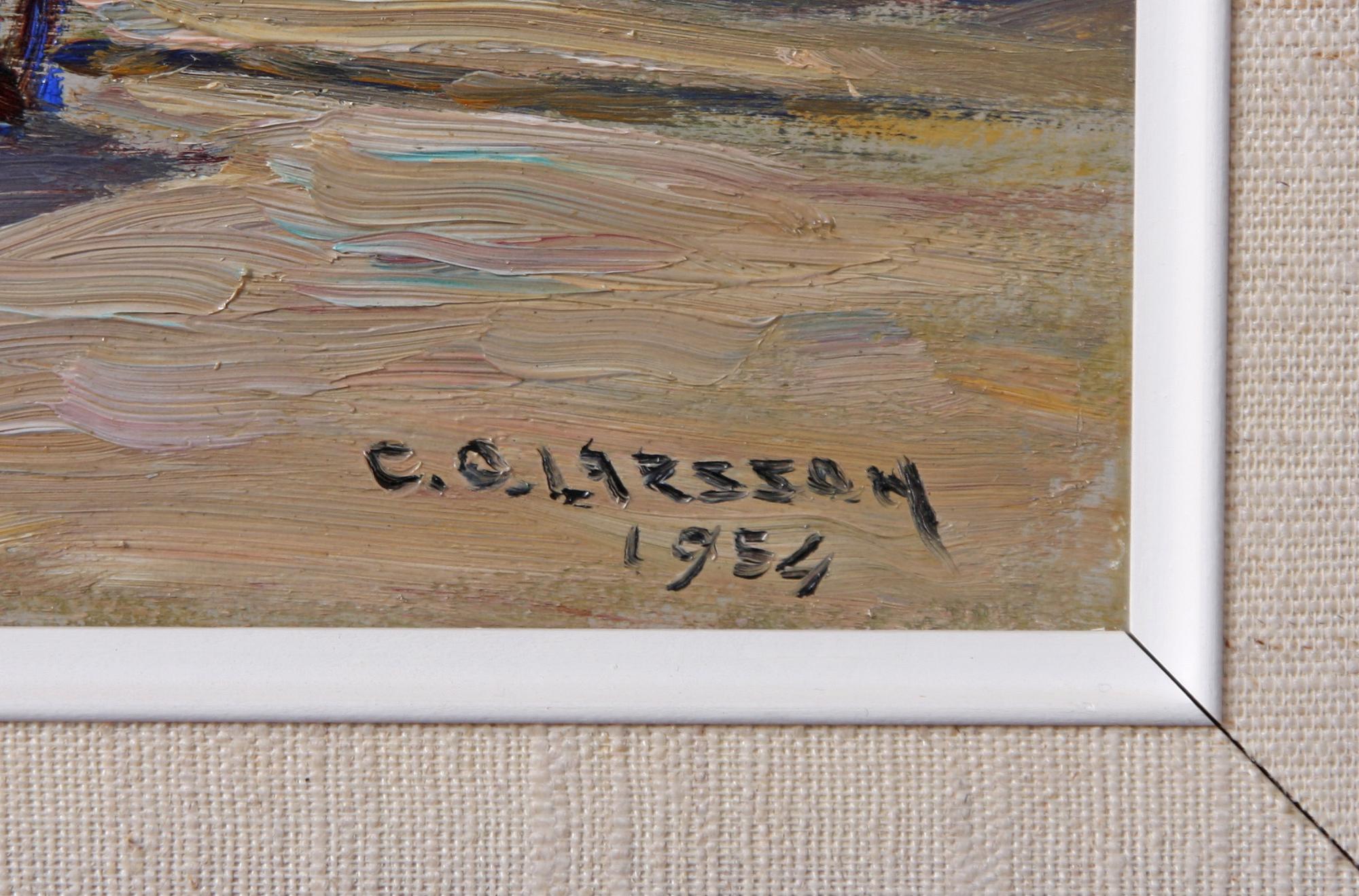 C. O. LARSSON, olja på pannå, sign och dat 1954.