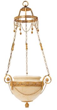 A North European circa 1800 hanging lamp.