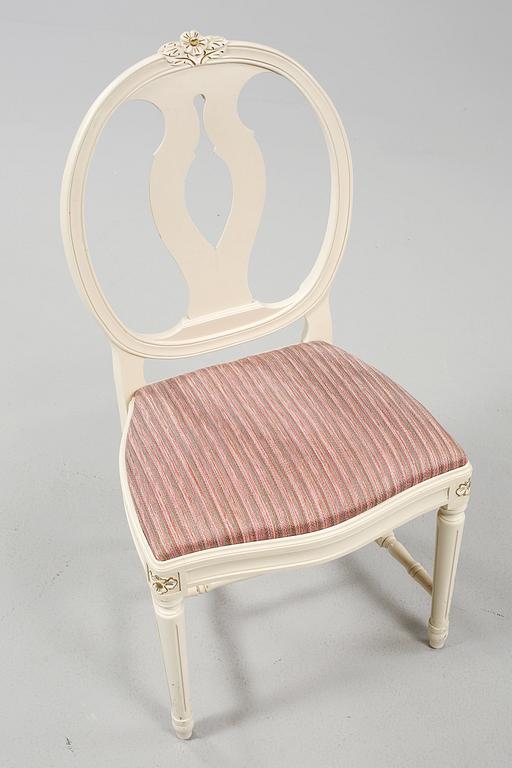 STOLAR, 6 st, gustaviansk stil, 1900-talets andra hälft.