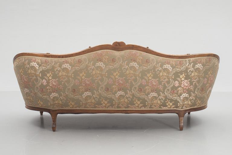 SOFFGRUPP, 4 delar, rokokostil, Lani. 1900-tal.