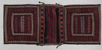 A Baluch saddlebag, probably, circa 178 x 73,5 cm.