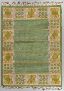 MATTA, rölakan, "Flora", Berit Woelfer, signerad BW, omkring 1900-talets mitt, 225x170 cm.