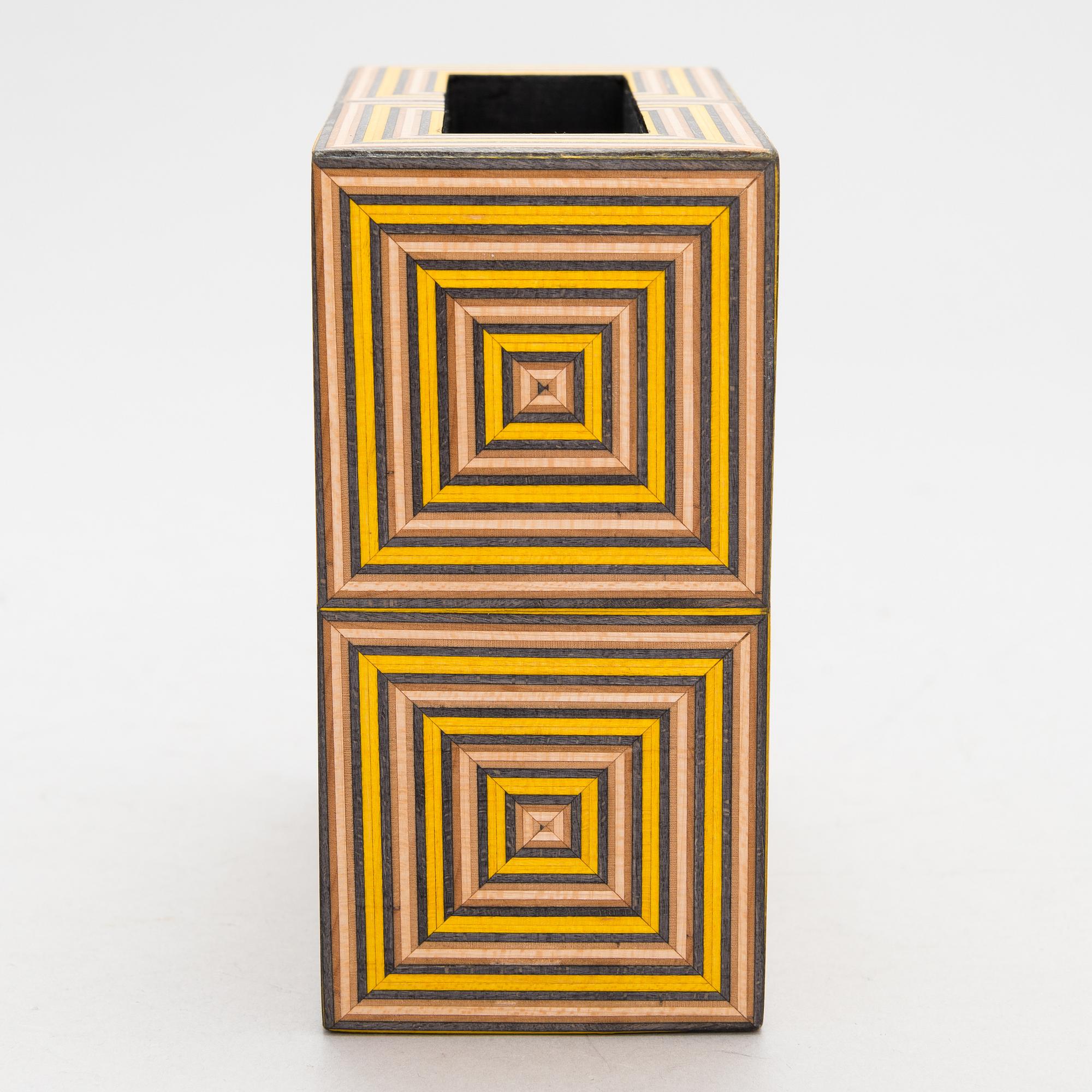 ALEKSI PUUSTINEN, 'O-Block' art object, signed.