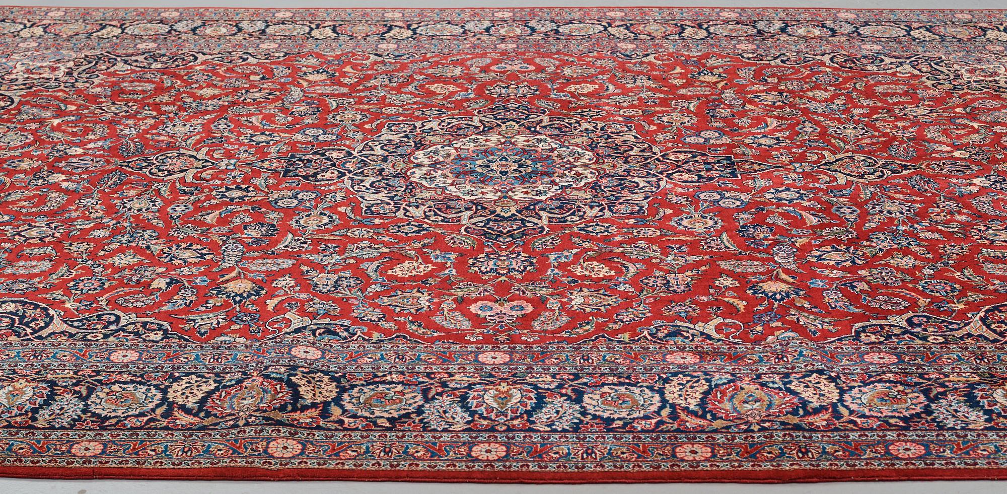Matta, semiantik Keshan, ca 428,5 x 323,5 cm.