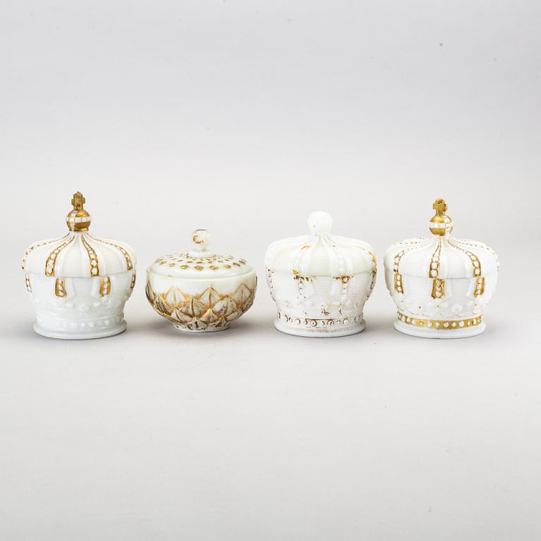 A set of six 20th century first half glass items from Murano, Venice Italy.