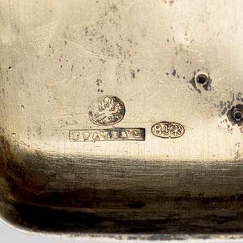 Gratchev, Kristallbehållare med silverlock, 8 st, St. Petersburg, 1800-talets slut.