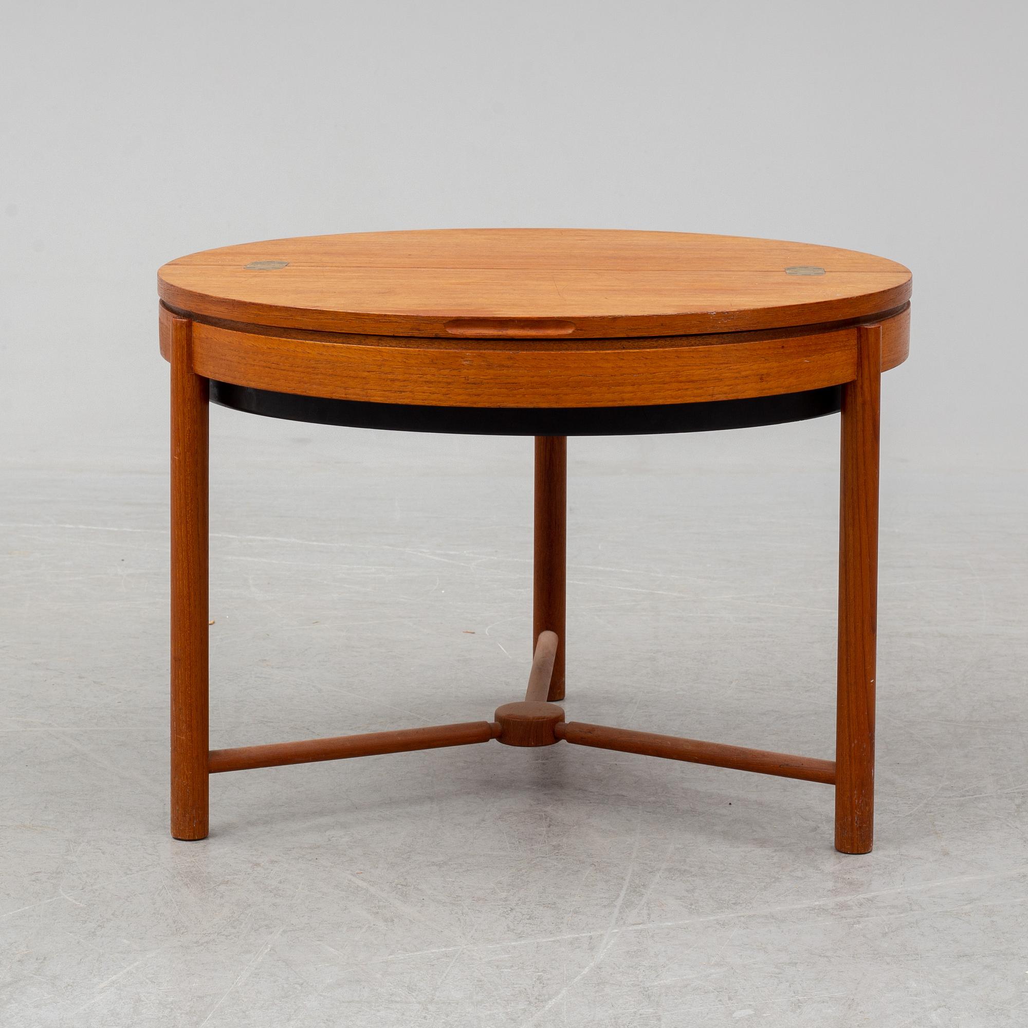 A teak sewing table, Rastad & Relling för Rasmus Solberg, Norway, 1962. Signed with label.