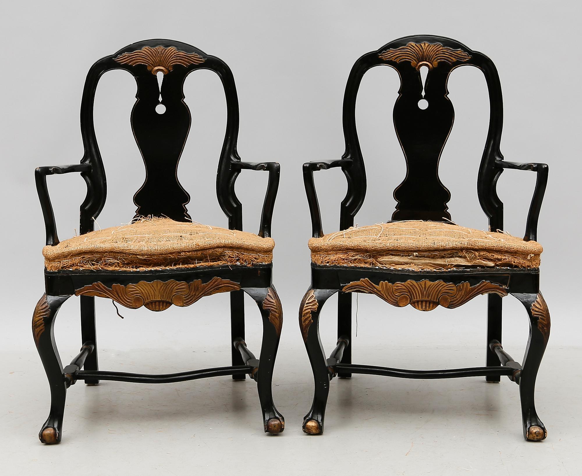 KARMSTOLAR, 1 par, omkring år 1900.