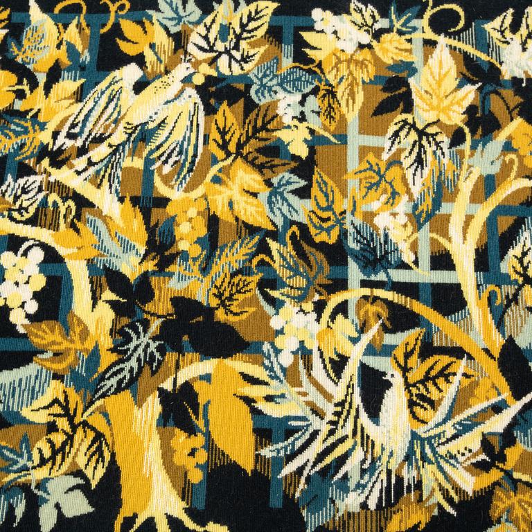 A wallhanging, machine-made, ca 99 x 157 cm, signed Hervé Lelong, J.F.D.