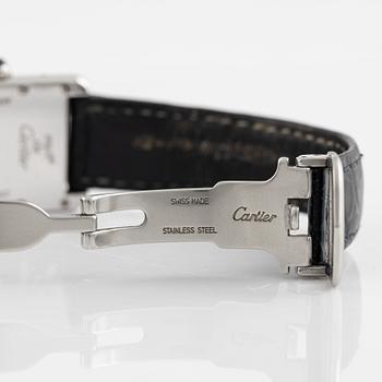 must de Cartier, Tank, armbandsur, 22 x 22 (29,5) mm.