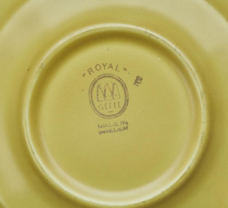 TEKOPPAR, 6 st, "Royal", Arthur Percy för Gefle.