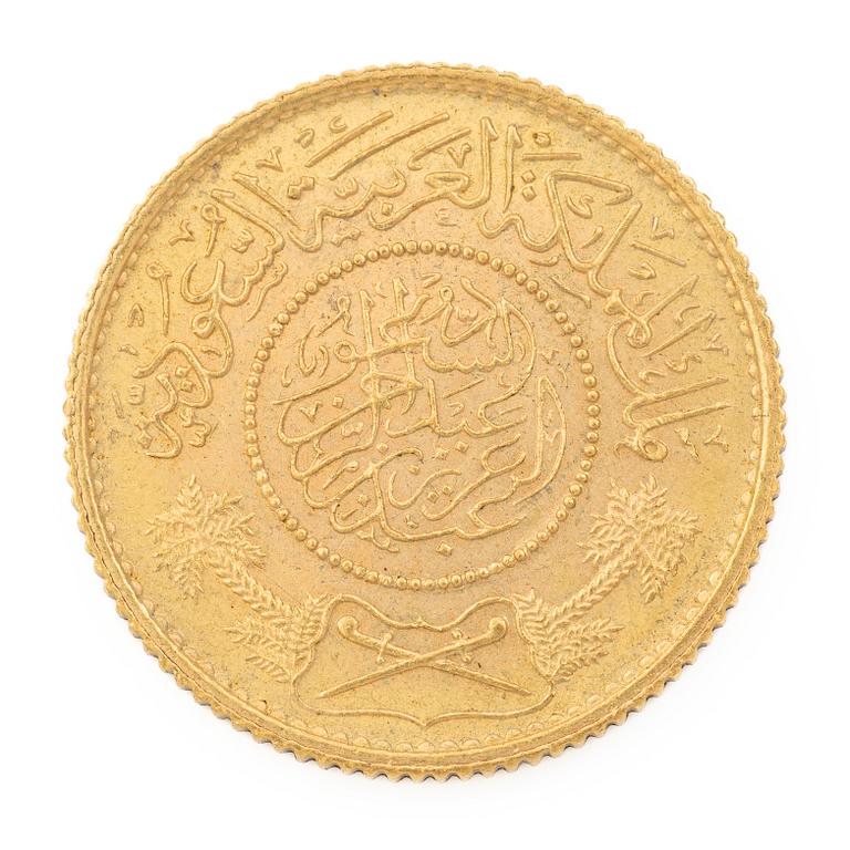 Guldmynt, Saudiarabien, 1 Guinea, 1370 (1950/51).