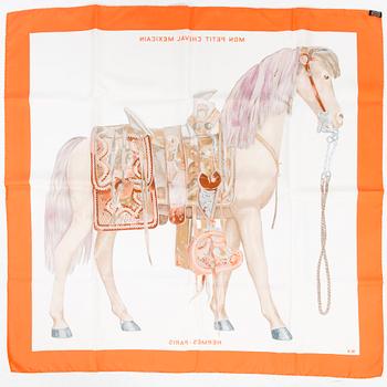 HERMÈS Two Silk Scarfs.