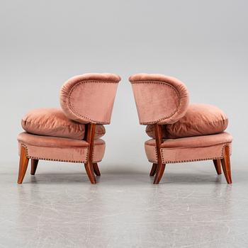 A pair of 'Schultz' lounge chairs by Otto Schulz for Jio, second half of the 20th Century.