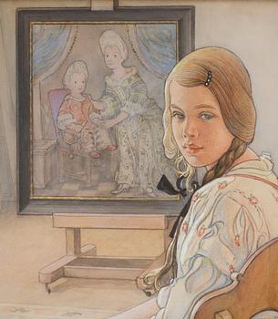 Carl Larsson, "Brudtärna" / "Ateljéinteriör".