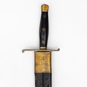 A Swedish cutlass 1810 pattern, with scabbard.