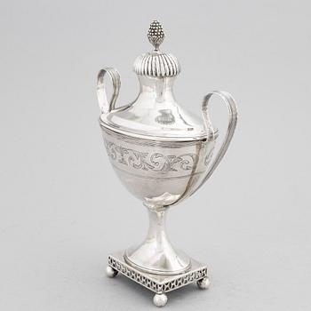 A Swedish late Gustavian Sugar Bowl, mark of Nils Limnelius, Stockholm 1799.