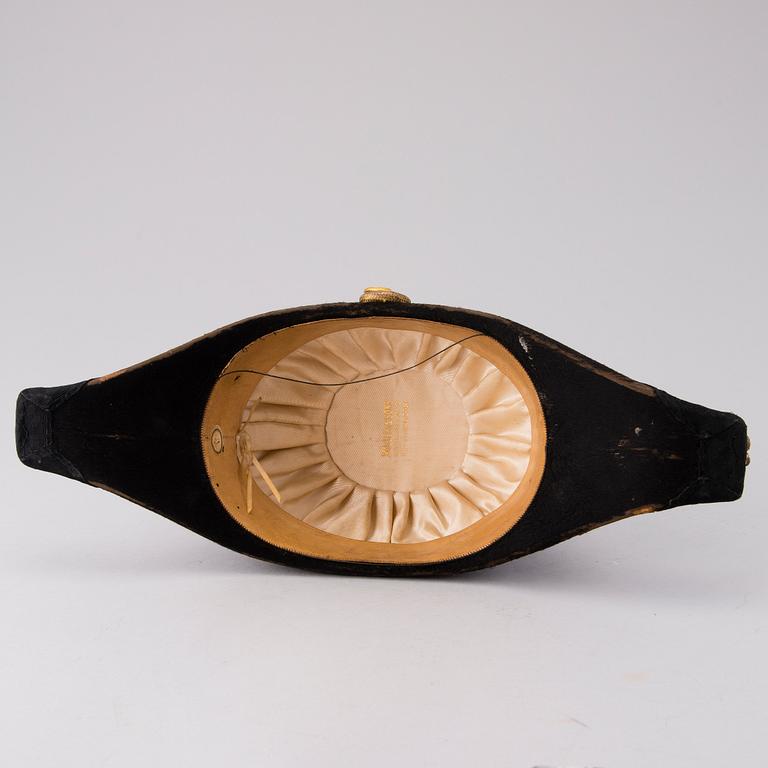 BICORNE MED ASK, för kungliga flottan, Storbritannien, cirka sekelskiftet 1900.