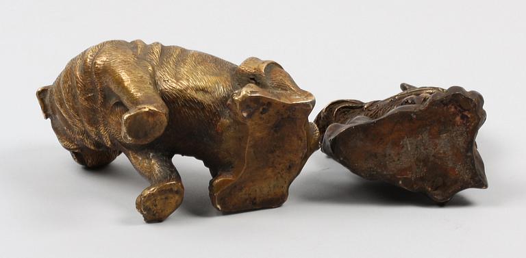 FIGURINER, 2 stycken. Metall, orientaliska.