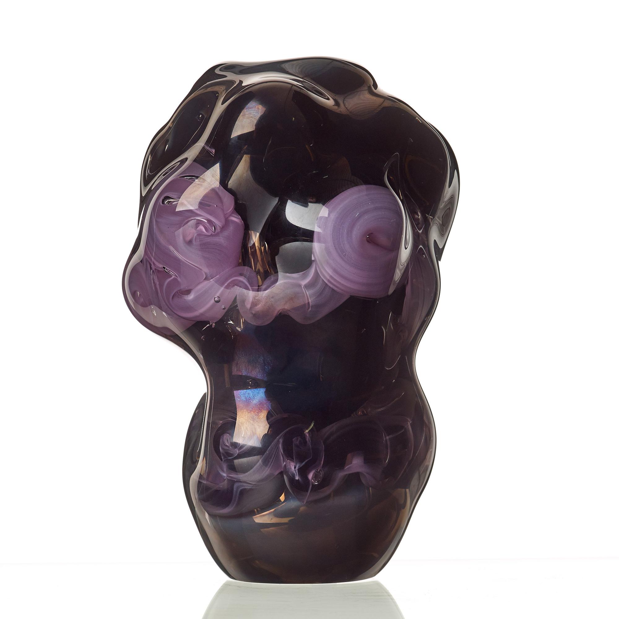 Per B. Sundberg, a unique Per B Sundberg glass vase, Orrefors, Sweden 1998.