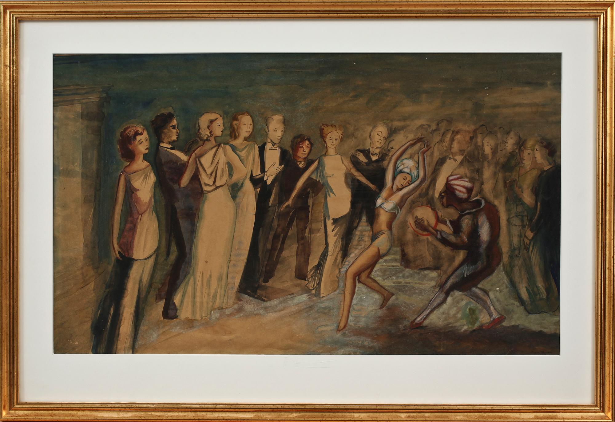 BIRGER EKMAN, blandteknik, sign samt dat 1932.