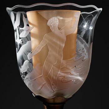 Bo Notini, golvlampa, Glössner & Co, Swedish Modern, 1940-50-tal.