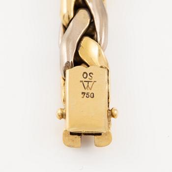 Bracelet 18K gold with round brilliant-cut diamonds.