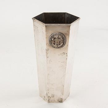 A Swedish 20th century sivler vase mark of Wiwen Nilsson Lund 1962.