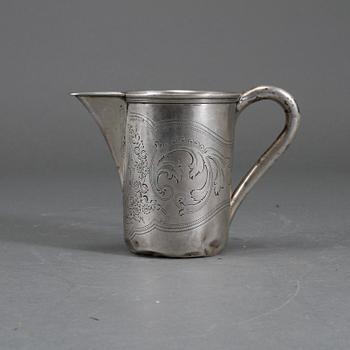GRÄDDKANNA, silver, 1800-tal. Vikt ca 75 gram.