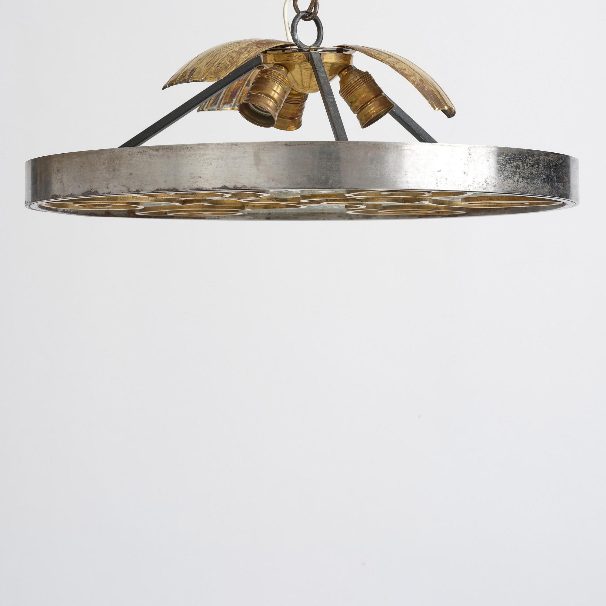 Lars Holmström, a Swedish Grace ceiling lamp, Arvika, 1920s-1930s.