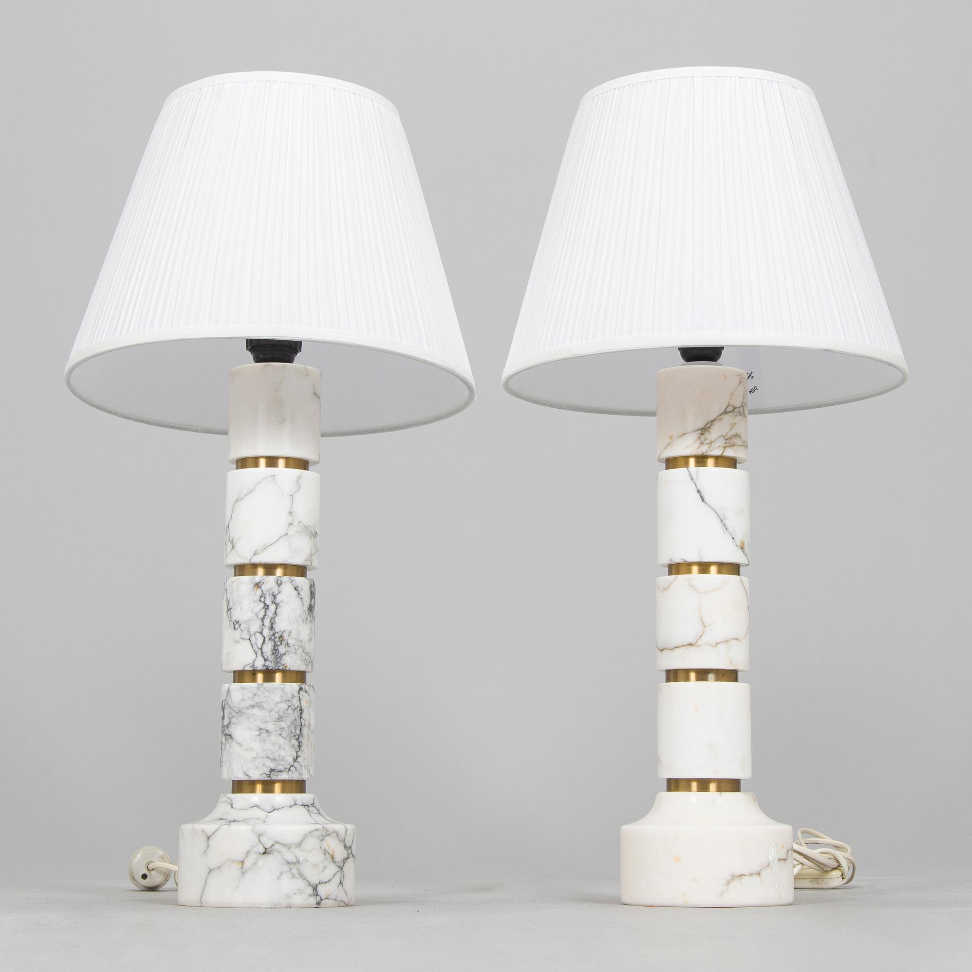 A pair of late 20th century table lamps, Italy.