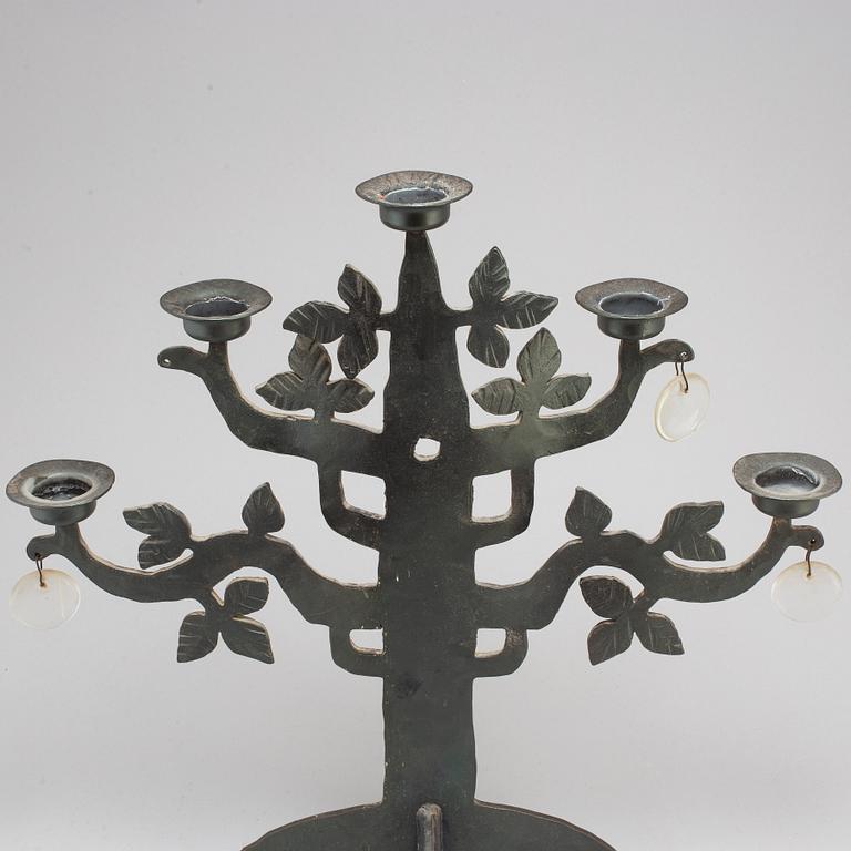 BERTIL VALLIEN, kandelaber, "Livets träd", Boda Smide.