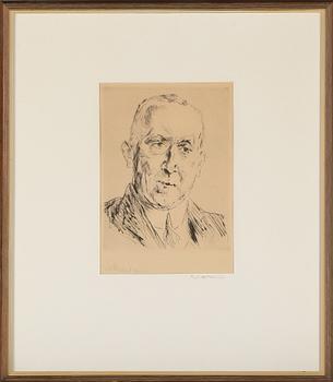 Max Liebermann · MAX LIEBERMANN, etsning, signerad.