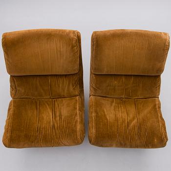 YRJÖ KUKKAPURO, three late 1960s "C-Saturnus" armchairs for  Haimi, Finland.