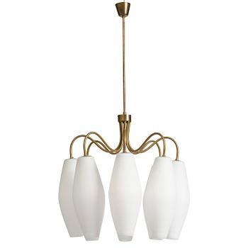 456. Harald Notini, or Uno Westerberg, a Swedish Modern ceiling lamp, Arvid Böhlmarks Lampfabrik, Stockholm, 1950s.