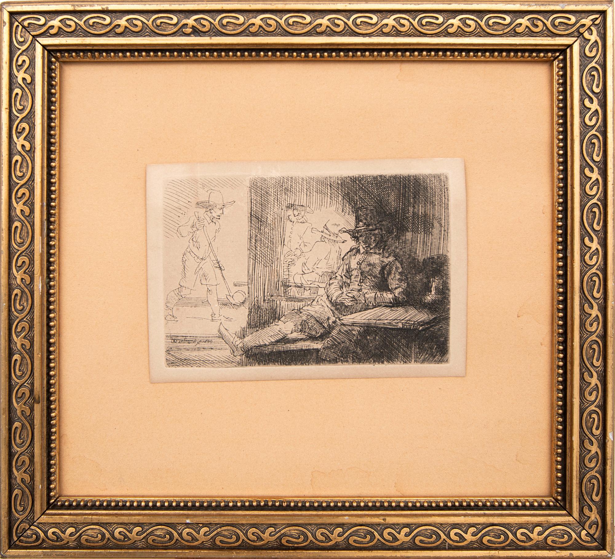 Rembrandt Harmensz van Rijn, The Ringball Player, later removed.