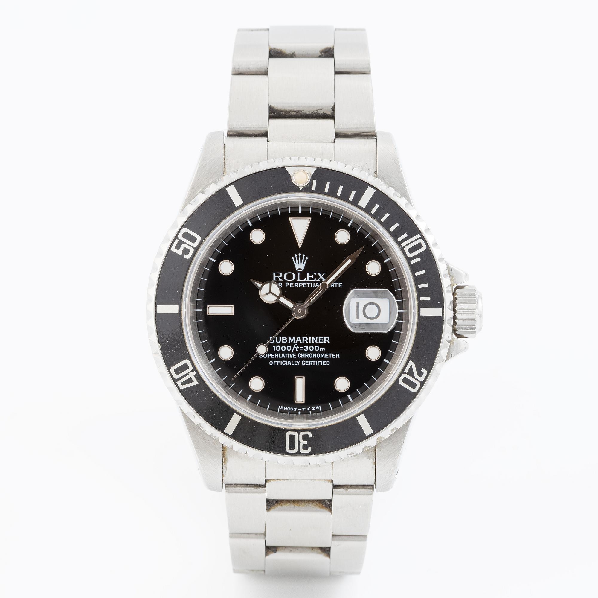 Rolex, Submariner, wristwatch, 40 mm.