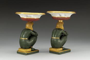 A pair of 'Egyptian' tazzas, Empire. (2).