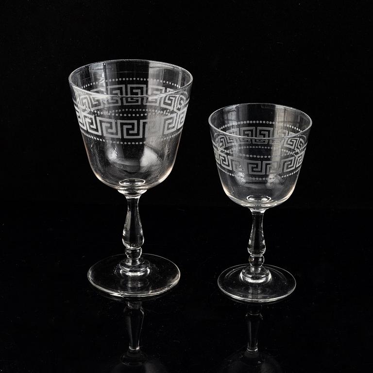 An early 20th century 21 psc glass service.