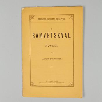 BOKPARTI STRINDBERG, 5 vol, bla "Der Bewusste Wille in der Weltgeschichte", i 2 ex, Leipzig 1903.