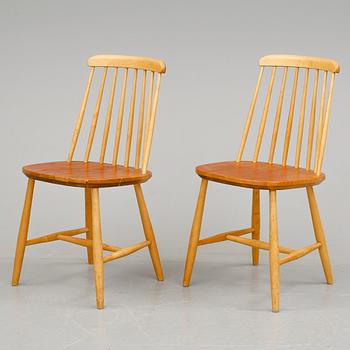BORD samt STOLAR, ett par. 1900-talets mitt.